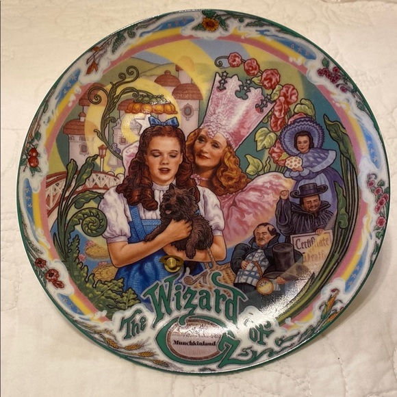 Wizard of Oz Collectible Plate, Limited Ed., Authenticity Certificate, Vintage - Picture 1 of 4